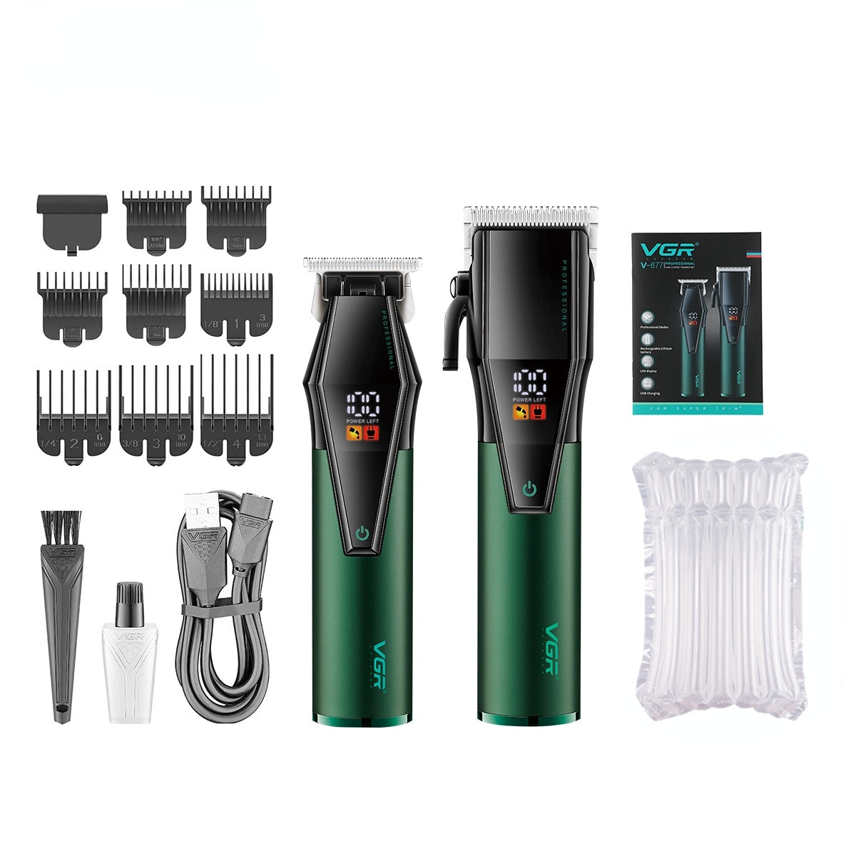 VGR V-677 Hair Trimmer Professional Clipper Set - HAB - Hair And Beauty