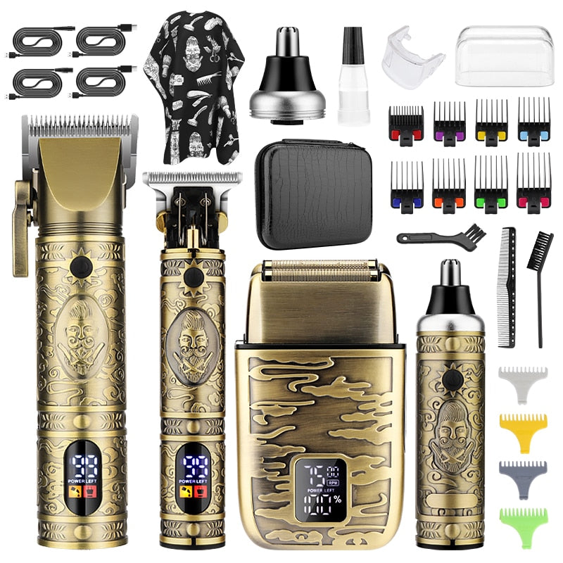 Resuxi 740 NEW Hair Clippers Ears Nose Hair Trimmer Electric Shaver Set with All Metal Body - HAB - Hair And Beauty