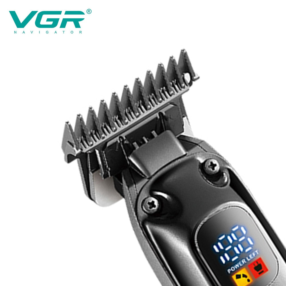 VGR V-972 Engraved Hair Trimmer LCD Digital Display - HAB - Hair And Beauty