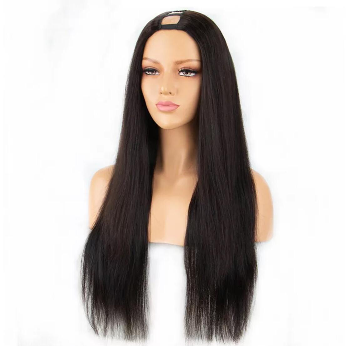 U-part Straight Human Hair Wigs - HAB 