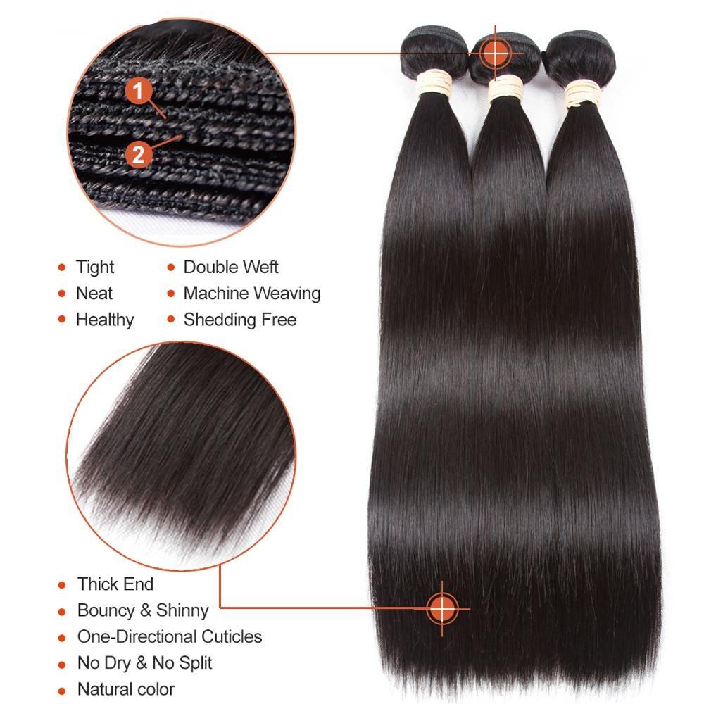 10A Grade 3/4 Straight Hair Bundles - HAB 