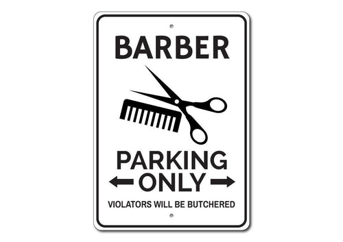 Barber Parking Sign - HAB 