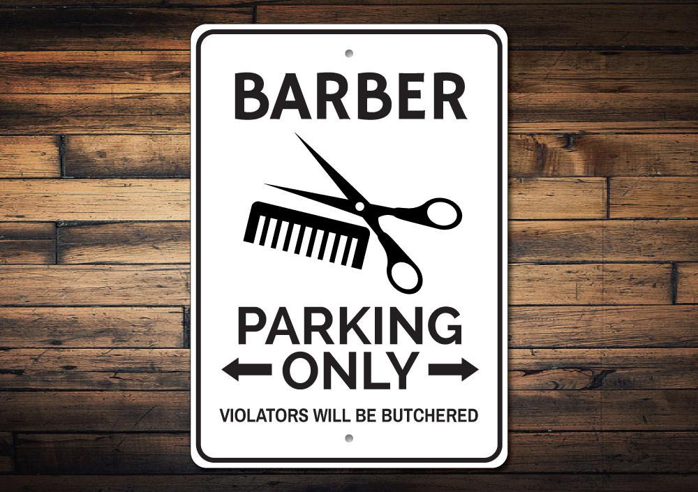 Barber Parking Sign - HAB 