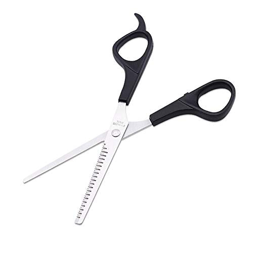 Professional 6.5" Razor Edge Hair Cutting Scissors Black Stainless Steel Barber/Salon Haircut Cutting Scissors Shears Hair Cut Kit for Men Women Kids Pets - HAB 