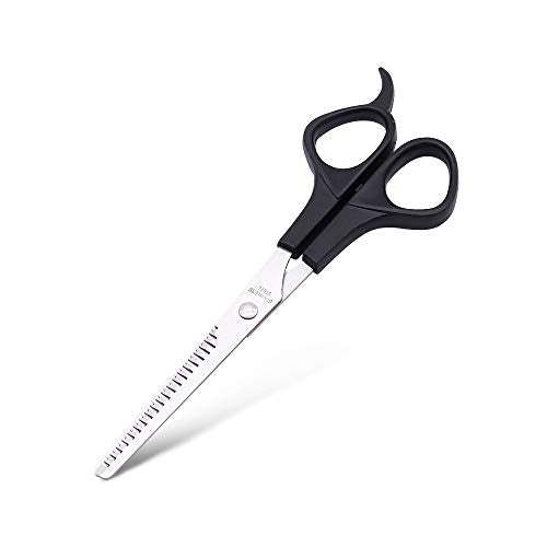 Professional 6.5" Razor Edge Hair Cutting Scissors Black Stainless Steel Barber/Salon Haircut Cutting Scissors Shears Hair Cut Kit for Men Women Kids Pets - HAB 