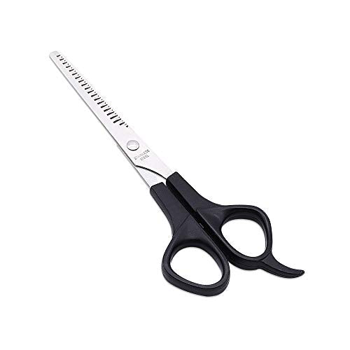 Professional 6.5" Razor Edge Hair Cutting Scissors Black Stainless Steel Barber/Salon Haircut Cutting Scissors Shears Hair Cut Kit for Men Women Kids Pets - HAB 