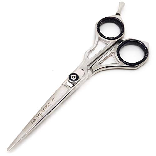 Saaqaans SQR-01 Professional Hairdressing Scissor - Perfect for Hair Salon/Barber/Hairdresser and Home use to Trim your Haircut/Beard/Moustache - Comes with Beautiful Black Pouch/Case - HAB 