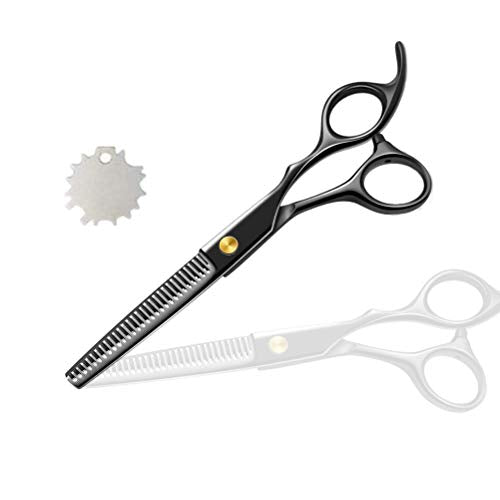 Elegital Hair Thinning Scissors, 6.7 Inch Professional Hair Cutting Scissors Texturizing Teeth Shears Salon Razor Edge Scissors, Stainless Steel Barber Haircut Scissors for Men Women Kids - HAB 