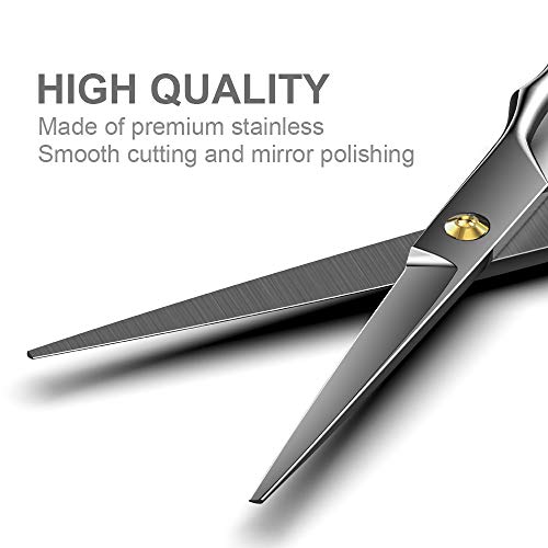 Hair Cutting Scissors Shears TINMARDA Professional 6.5 inch Barber Stainless Steel Hairdressing Razor Hair Cutting Shear for Men Women Kids Salon Home (Black) - HAB 