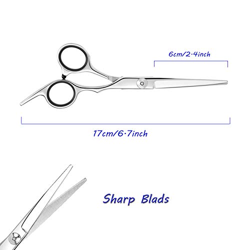 ESSOY Professional Hair Cutting Scissors/Shears (6.5-Inches), 4CR Stainless Steel Haircut Scissor with Fine Adjustment Screw for Home Salon,Barber Hairdressing Scissor for Women Men Kids - HAB 