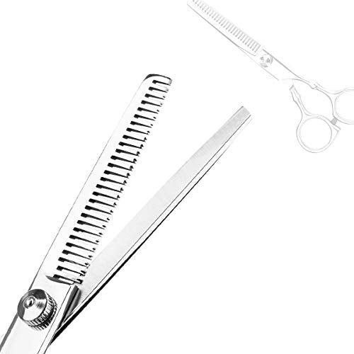 Hair Cutting Scissors Professional Home Haircutting Barber Salon Thinning Shears Kit 6CR 660C stainless steel with Comb and Case for Men/Women - HAB 