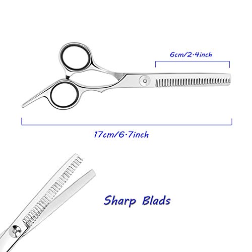 ESSOY Professional Hair Cutting Scissors/Shears (6.5-Inches), 4CR Stainless Steel Haircut Scissor with Fine Adjustment Screw for Home Salon,Barber Hairdressing Scissor for Women Men Kids - HAB 