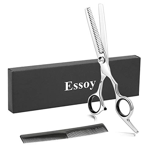 ESSOY Professional Hair Cutting Scissors/Shears (6.5-Inches), 4CR Stainless Steel Haircut Scissor with Fine Adjustment Screw for Home Salon,Barber Hairdressing Scissor for Women Men Kids - HAB 