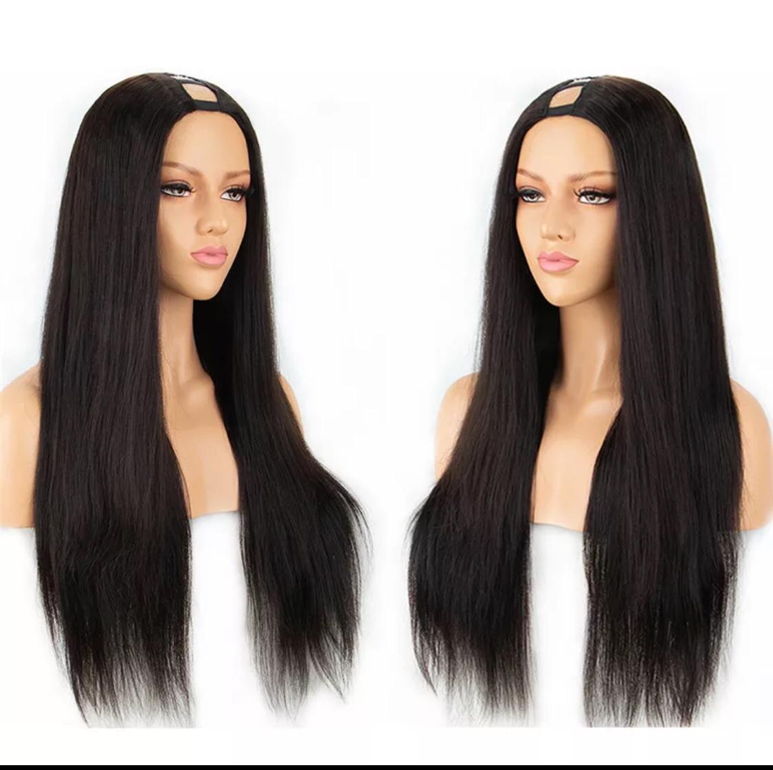 U-part Straight Human Hair Wigs - HAB 