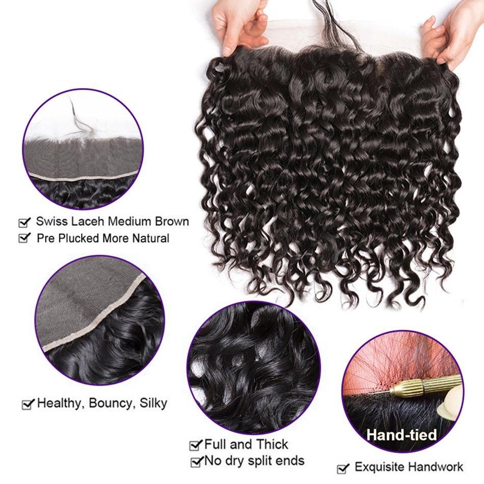 Jerry Curl 10A Grade 3/4 bundles with 13x4 Frontal - HAB 