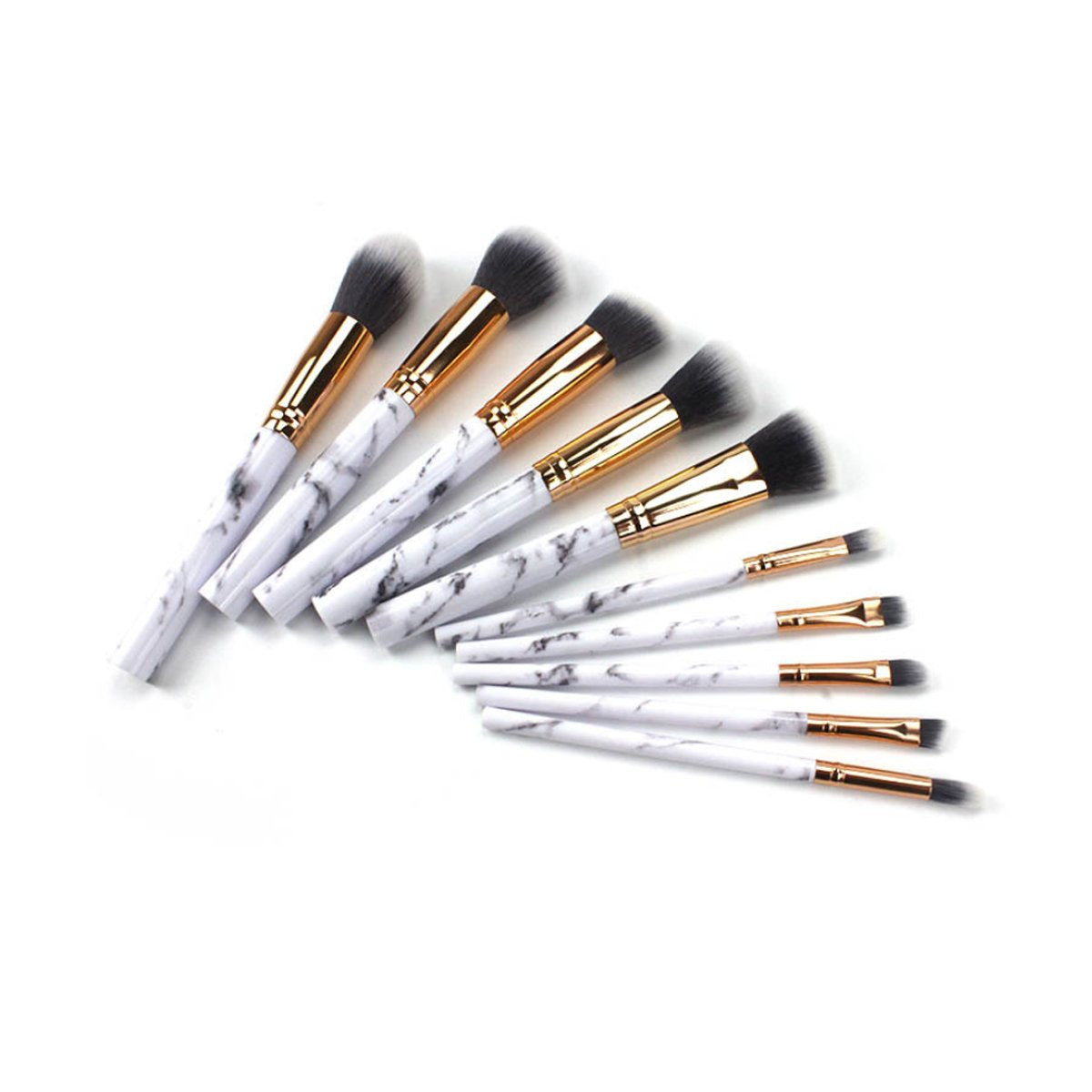 La Canica 10 In 1 Makeup Brush Set With Travel Friendly Container - HAB 