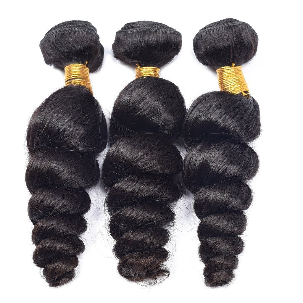 Loose Wave 10A Grade 3/4 Bundles with 4x4 Closure - HAB 