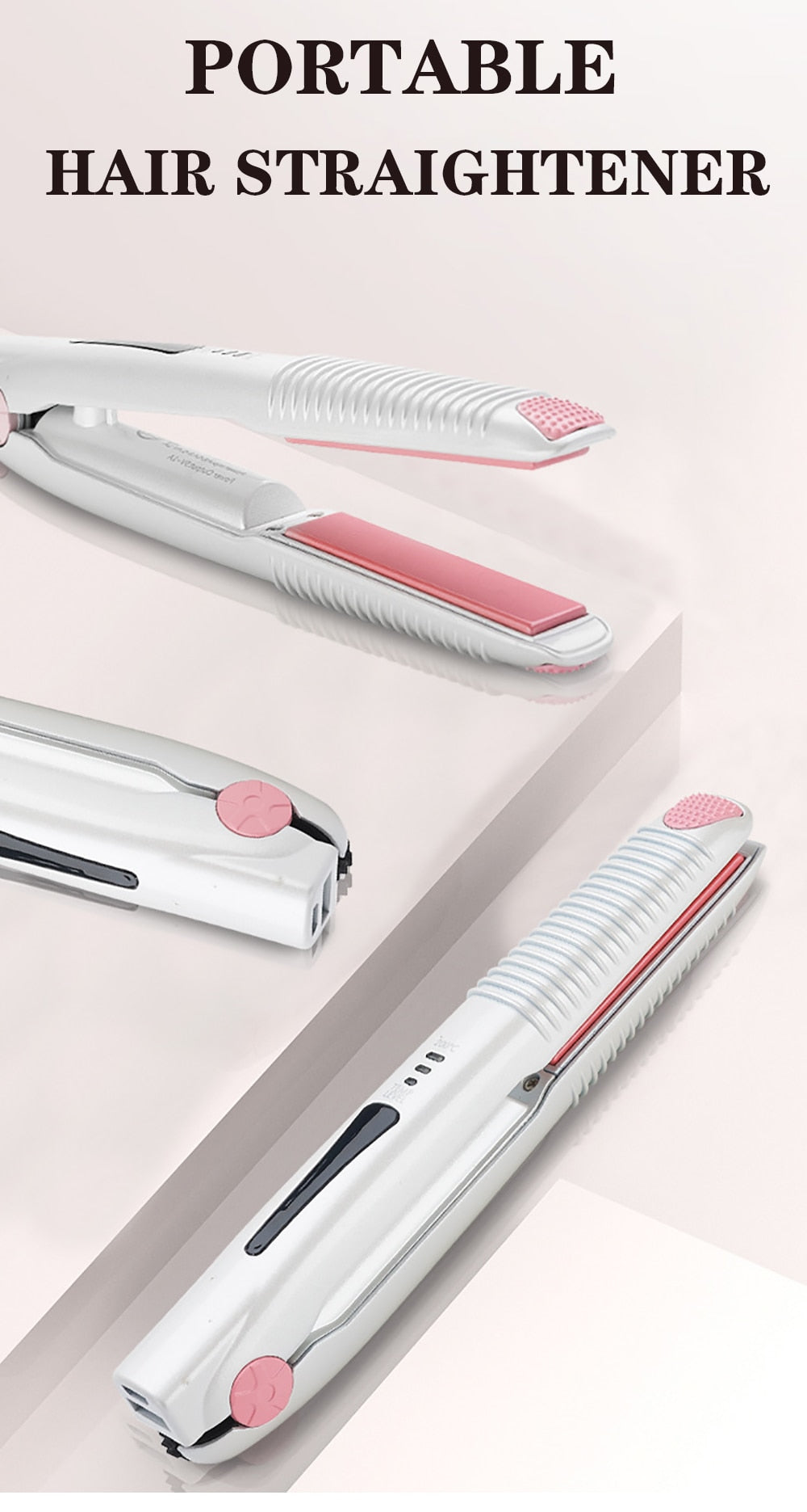 Portable Hair Straightener USB Recharging Professional Mini Cordless Flat Irons - HAB - Hair And Beauty