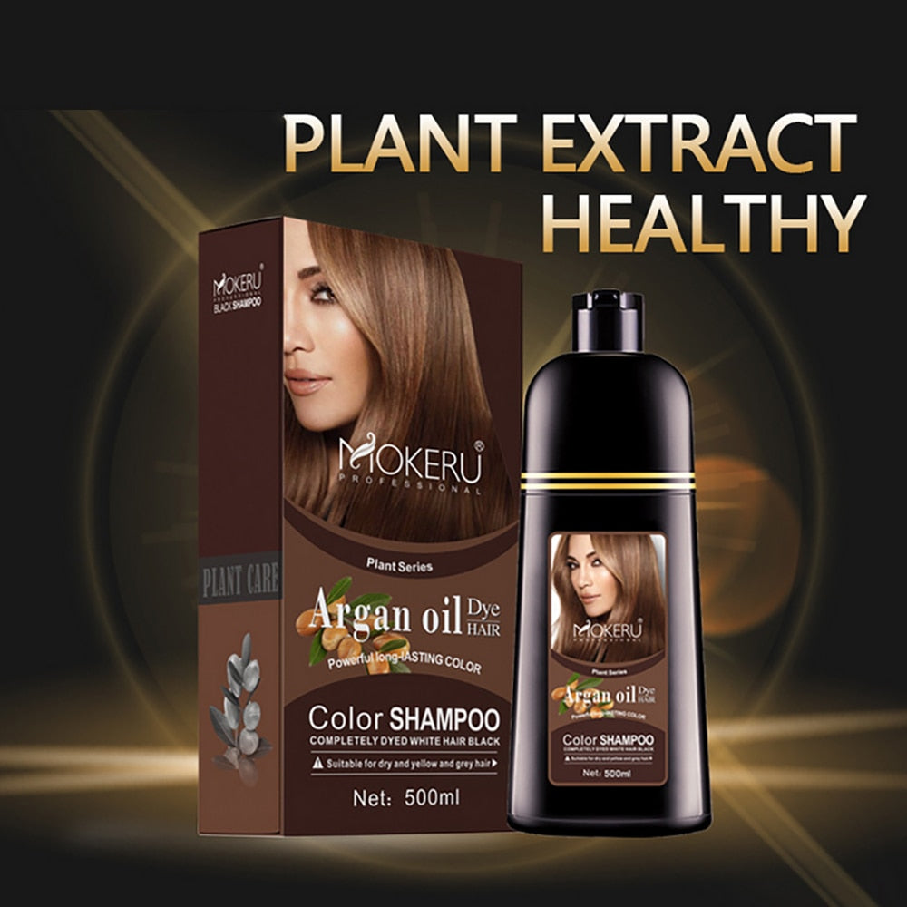 MOKERU Plant Extract Color Shampoo Argan Oil Hair Dye - HAB - Hair And Beauty