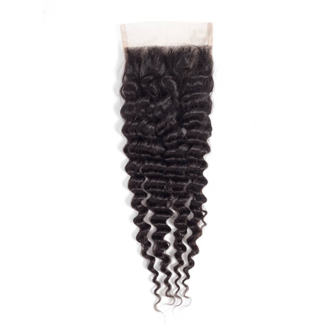 Loose Deep Wave 10A Grade 3/4 Bundles with 4x4 Closure - HAB 