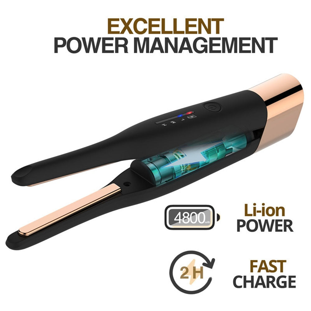 Wireless Flat Iron Floating Plate USB 5000mAh Mini 2 IN 1 Hair Straightener - HAB - Hair And Beauty