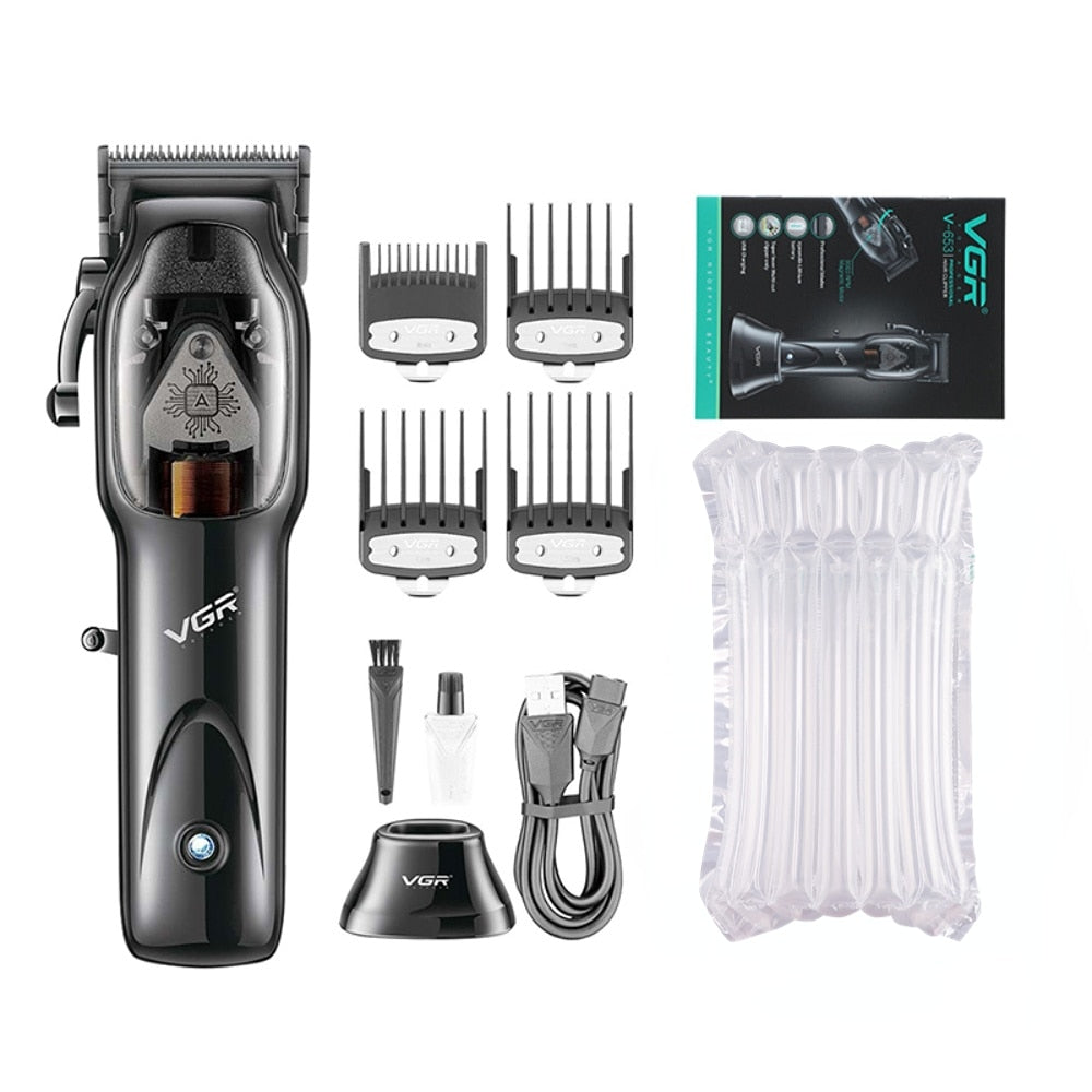 VGR Hair Clipper Professional Hair Cutting Machine Cordless Hair Trimmer Electric Barber Haircut Machine Trimmer for Men V-653 - HAB - Hair And Beauty