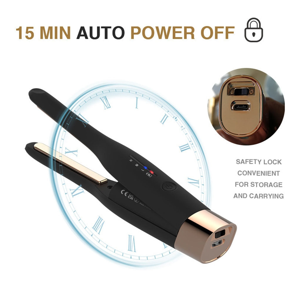 Wireless Flat Iron Floating Plate USB 5000mAh Mini 2 IN 1 Hair Straightener - HAB - Hair And Beauty