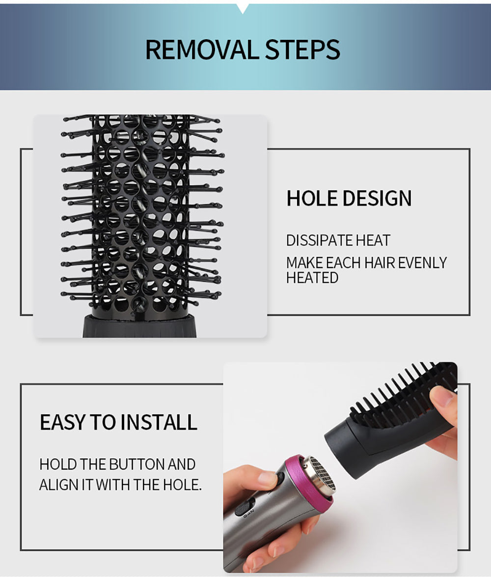 One Step Hot Air Brush 5 in 1 Electric Comb - HAB - Hair And Beauty