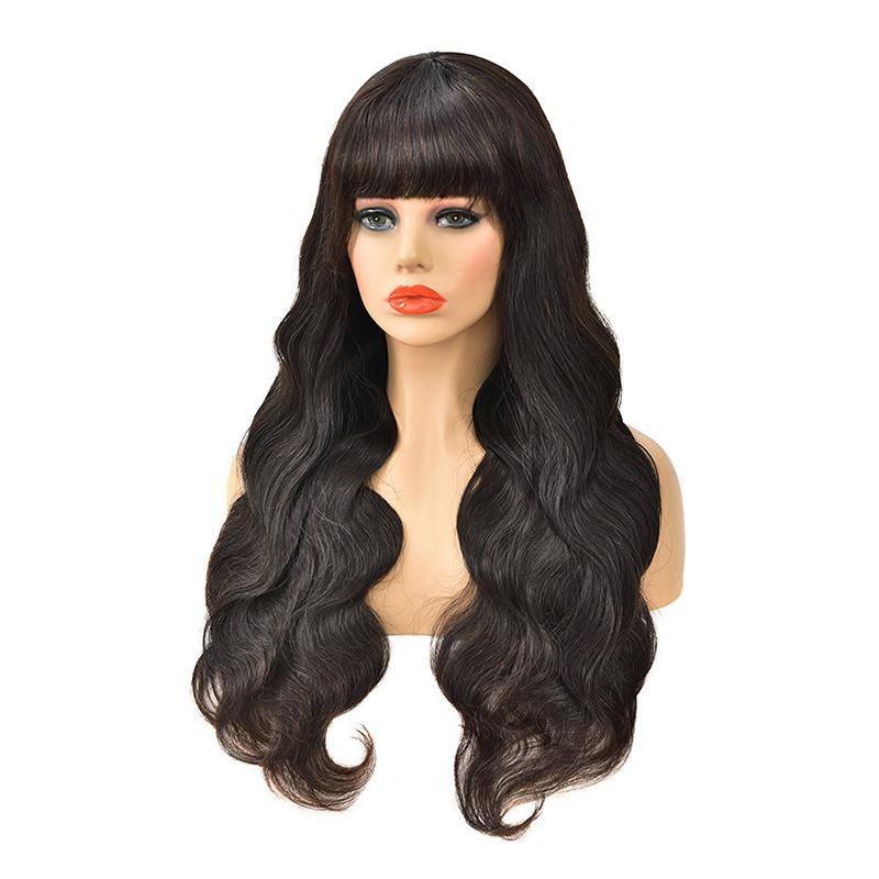 Body Wave Human Hair Wig with Bang - HAB 