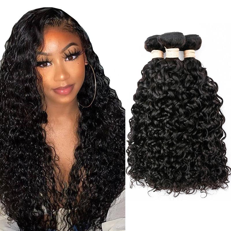 Jerry Curl 10A Grade 3/4 bundles with 13x4 Frontal - HAB 