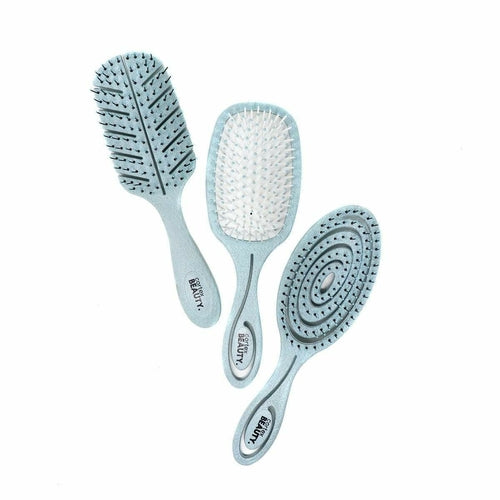 Eco-Friendly 3 Hair Brush Set | 100% Bio Based Material - HAB 