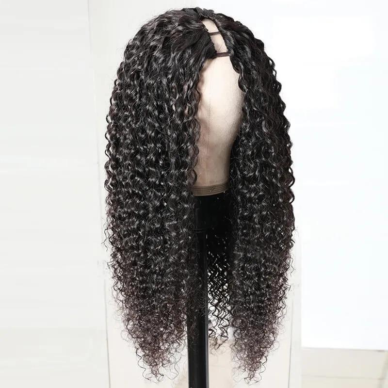 Jerry Curly U part Human Hair Wigs - HAB 