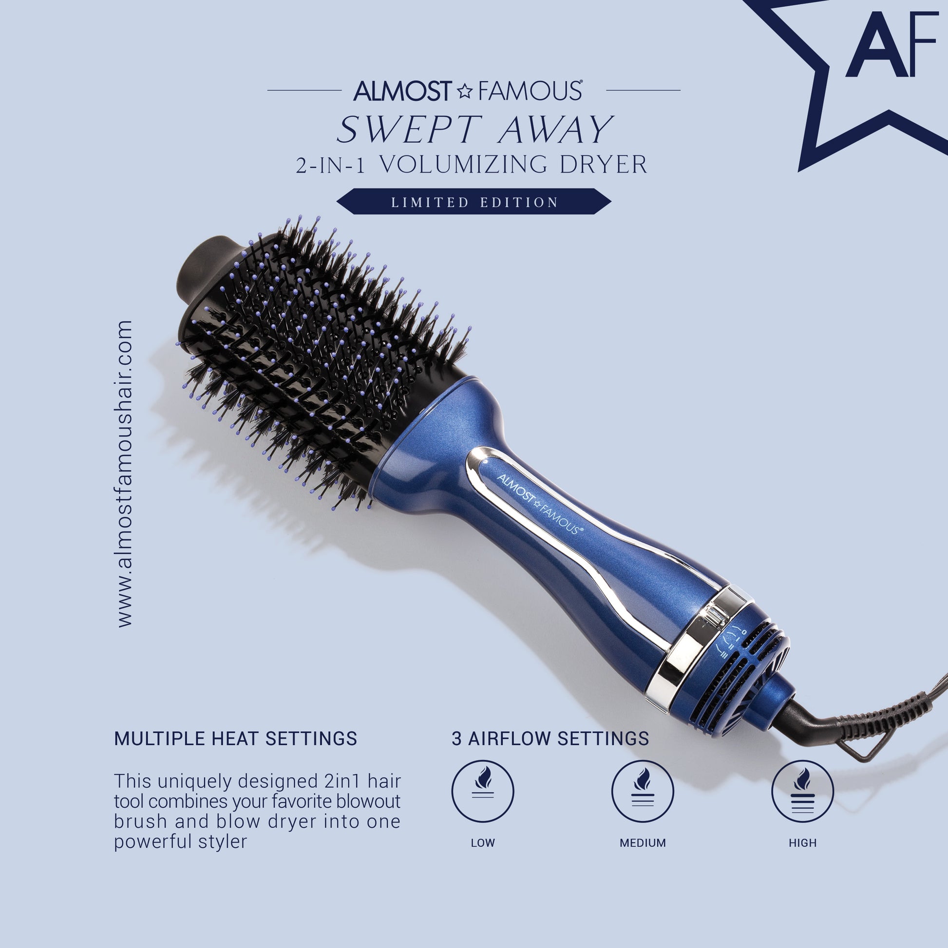 AF Swept Away 2inOne Volumizing Dryer Blowout Brush - Night Fever - HAB 