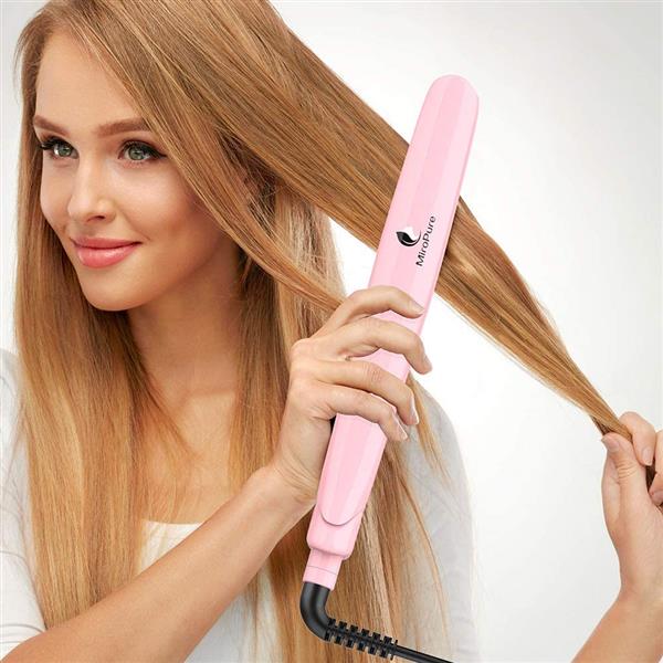 MiroPure 2-in-1 Infrared Ceramic Flat Iron Hair Straightener - HAB 