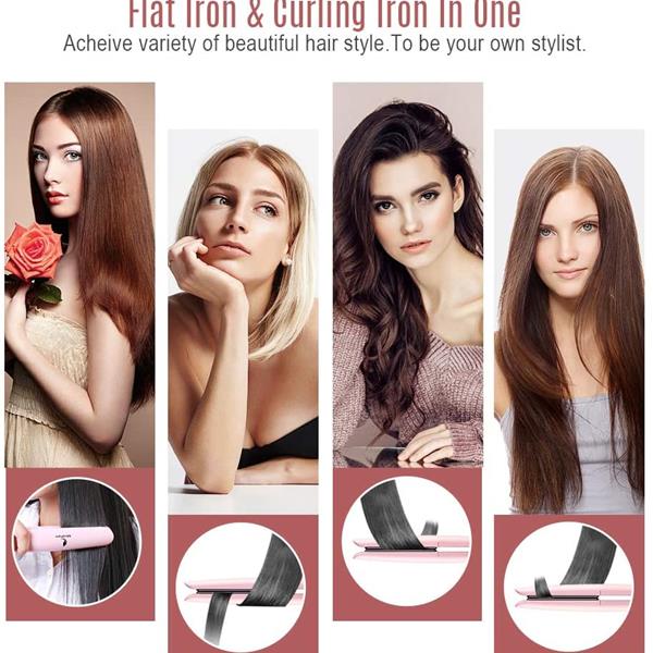 MiroPure 2-in-1 Infrared Ceramic Flat Iron Hair Straightener - HAB 