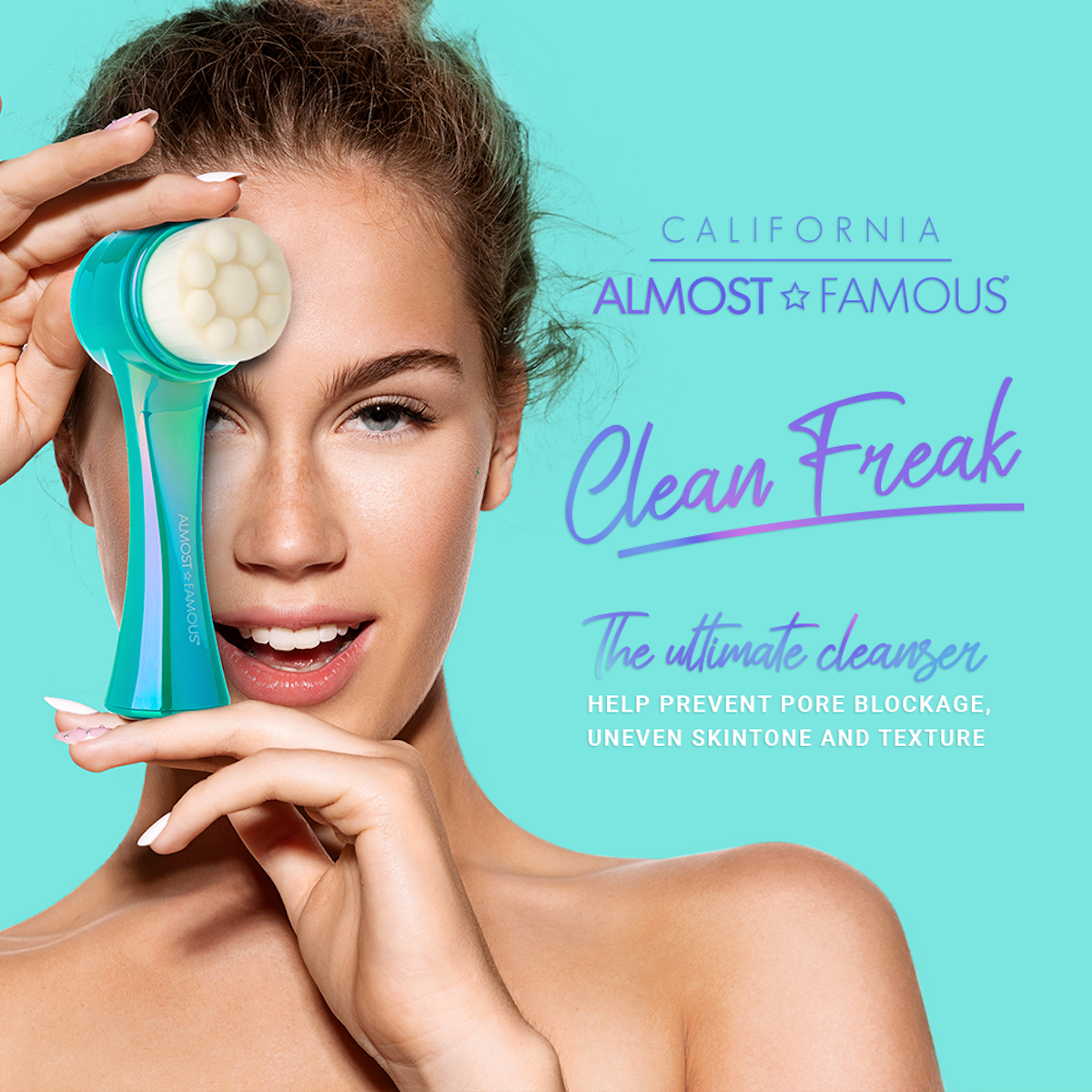 Almost Famous "Clean Freak" 2in1 Exfoliator Brush - HAB 