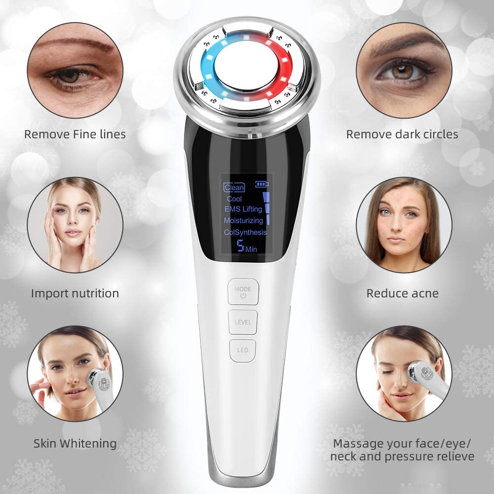 Facial Massager Ultrasonic Vibration Wrinkle Remover Anti-Ageing - HAB 