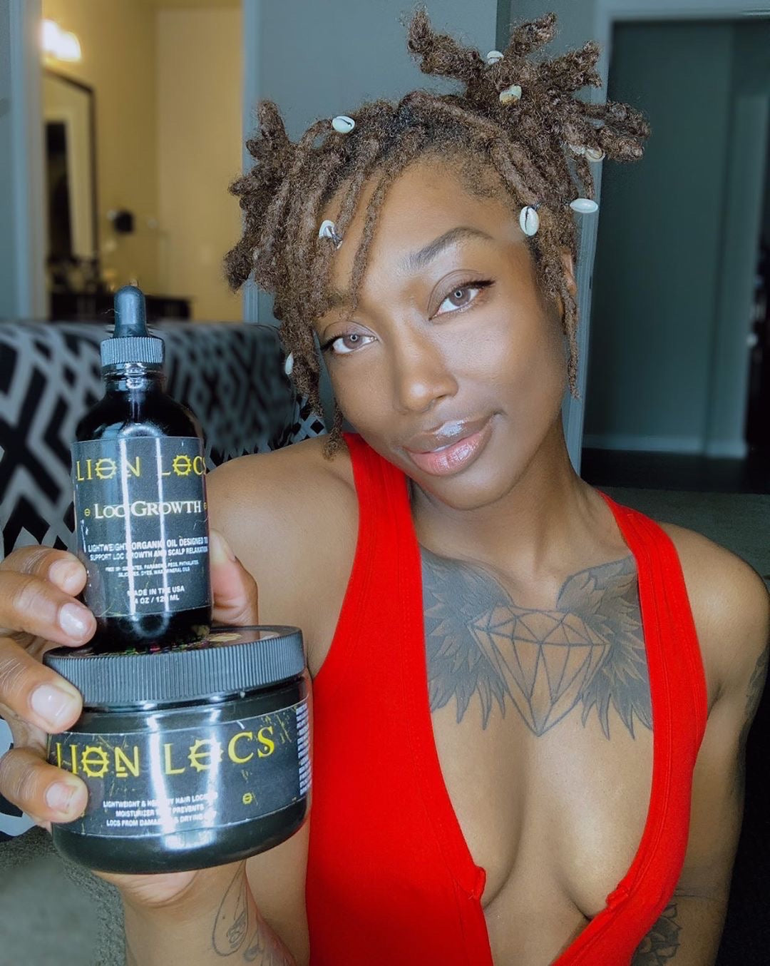 Lion Locs Growth Oil & Scalp Relaxer | Light Styling Moisturizer - HAB 