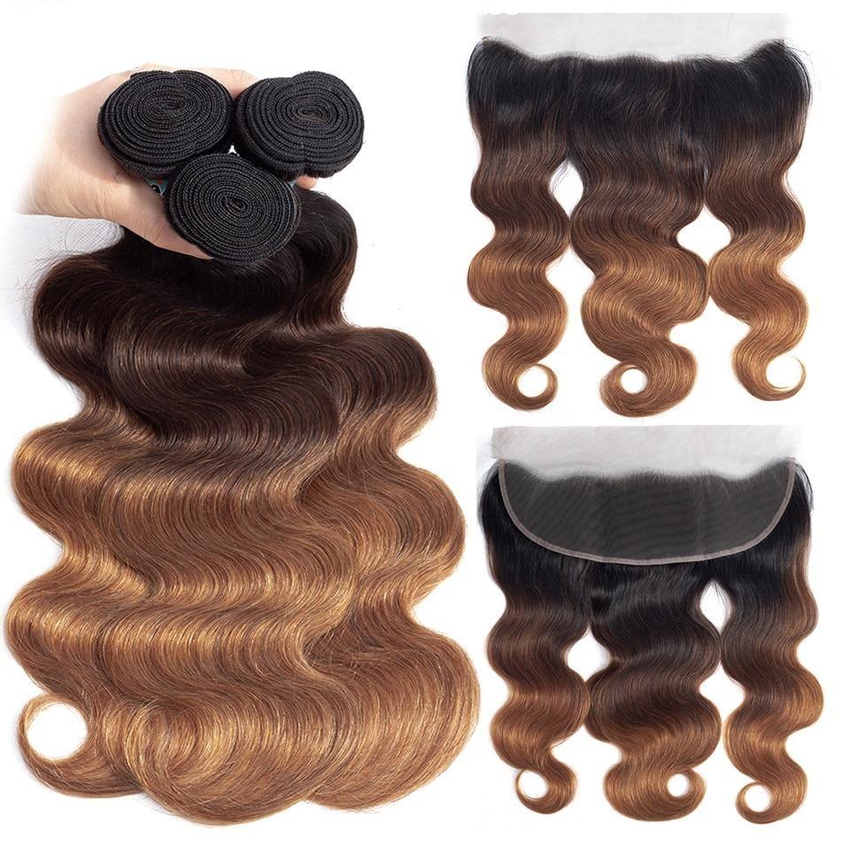 10A Grade 10A Grade Body Wave 1B/4/30 BUNDLES with CLOSURES & FRONTALS - HAB 