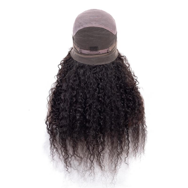 13x6 Jerry Curl Lace Frontal Human Hair Wigs - HAB 