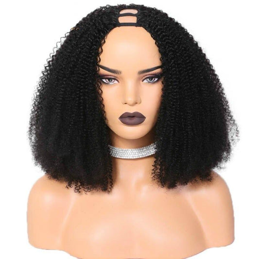 Afro Kinky Curly U part Human Hair Wigs - HAB 