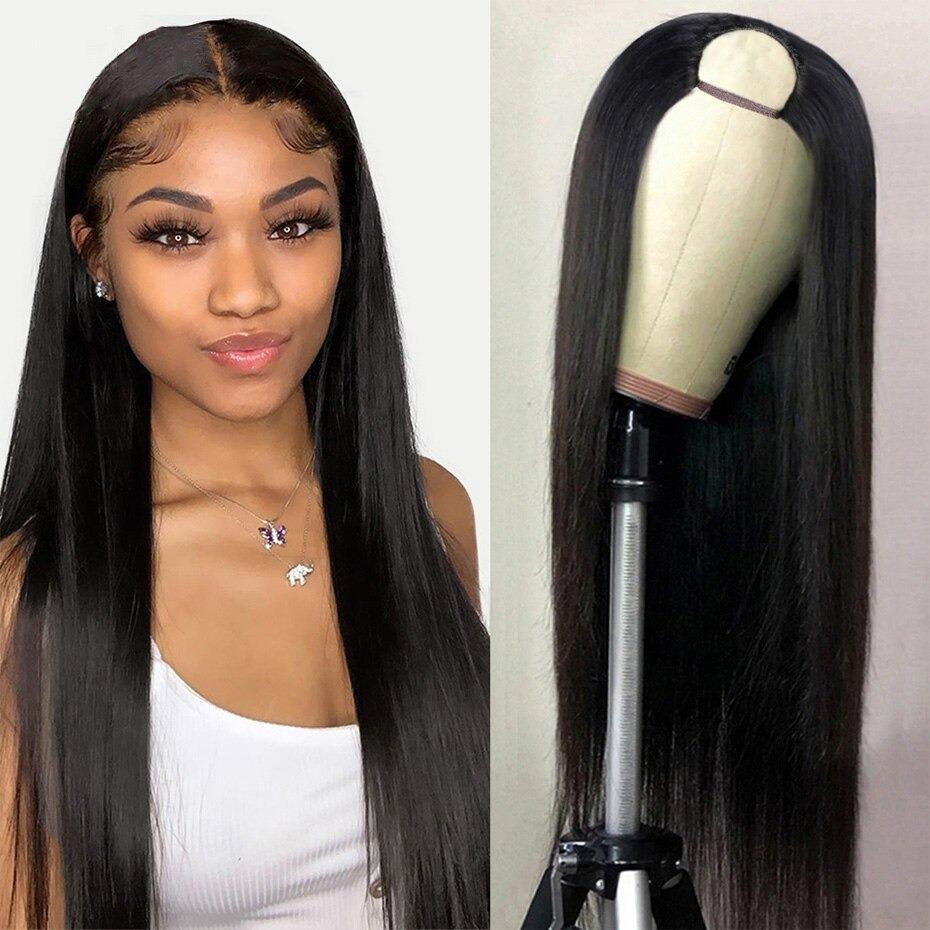 U-part Straight Human Hair Wigs - HAB 