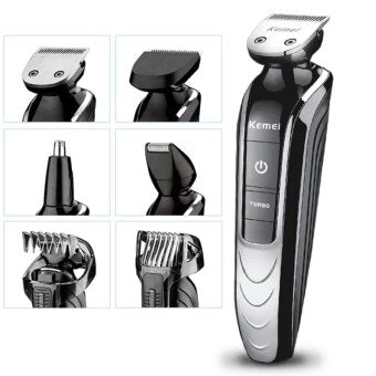 KEMEI 5 In 1 Professional Rechargeable Hair Trimmer Hair Clipper Shaver Razor Cordless Adjustable Hair Cutting Machine KM-1832 - HAB 