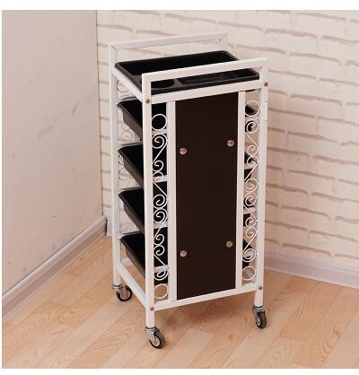 Beauty Salon Cart Hot Dye Cart Hair Salon Five Bars Barber Shop Cart Tool Cabinet. - HAB 