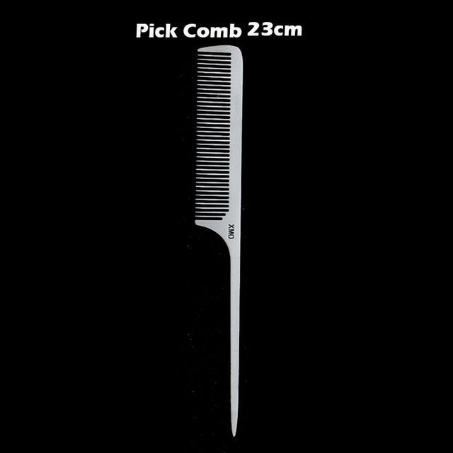 Brainbow 1PC Titanium Steel Comb Professional Salon Hair Hairdressing Anti-static Barbers Comb Ultra Thin Hair Brush for Men - HAB 