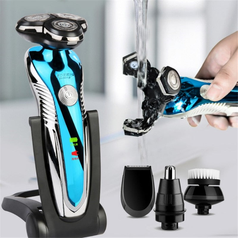 New Electric Shaver Washable Rechargeable Electric Razor Shaving Machine for Men Beard Trimmer Wet-Dry Dual Use - HAB 