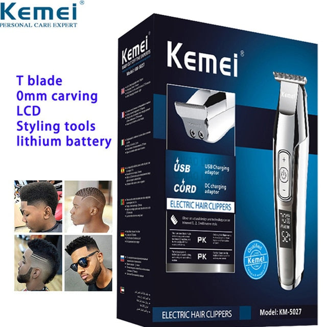 Kemei Electric Shaver for Men Twin Blade Reciprocating Cordless Razor Hair Beard USB Rechargeable Shaving Machine Barber Trimmer - HAB 