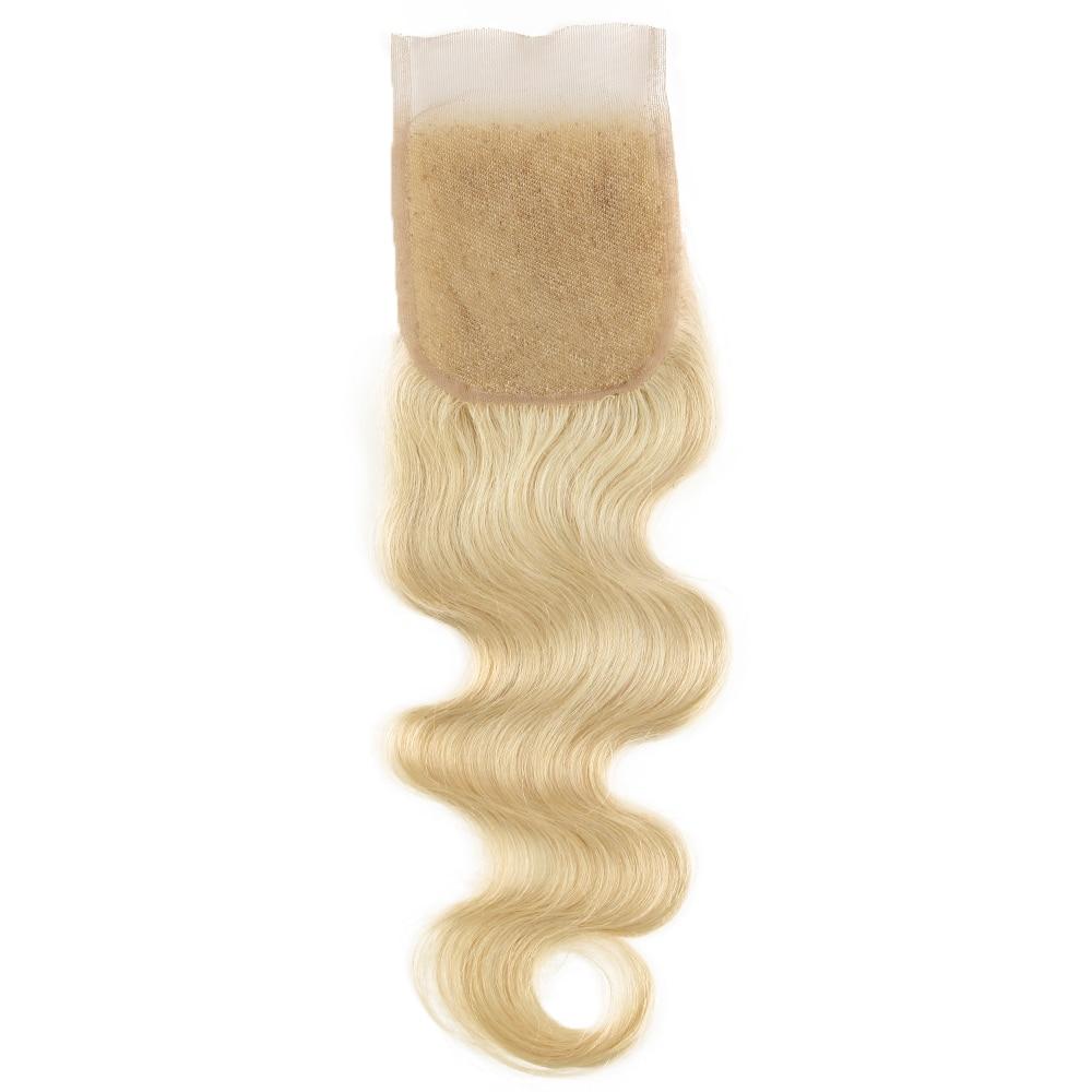 Beumax Blonde Body Wave Bundles With Closure Orange Brazilian Hair - HAB 