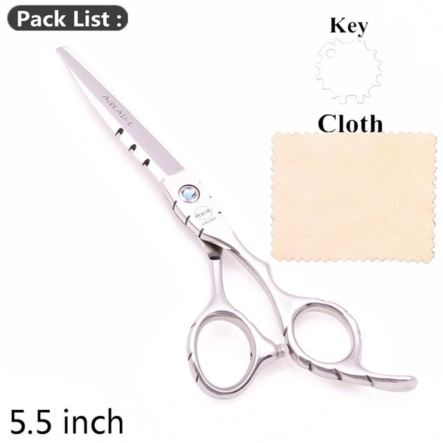 5.5" AQIABI Hairdressing Scissors Hair Professional Thinning Shears Set Hair Cutting Scissors Barber Scissors 440C Japan A1029 - HAB 