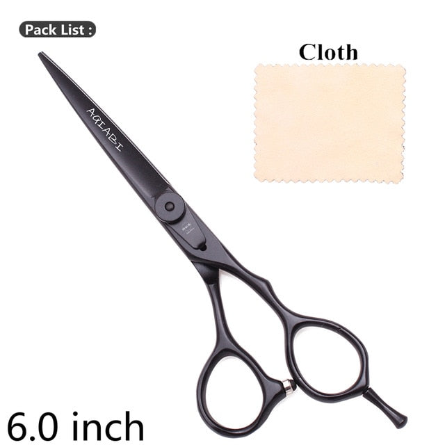 5.5" AQIABI Hairdressing Scissors Hair Professional Thinning Shears Set Hair Cutting Scissors Barber Scissors 440C Japan A1029 - HAB 